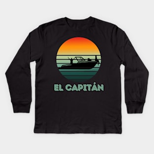 El Capitán Men's Boating Kids Long Sleeve T-Shirt